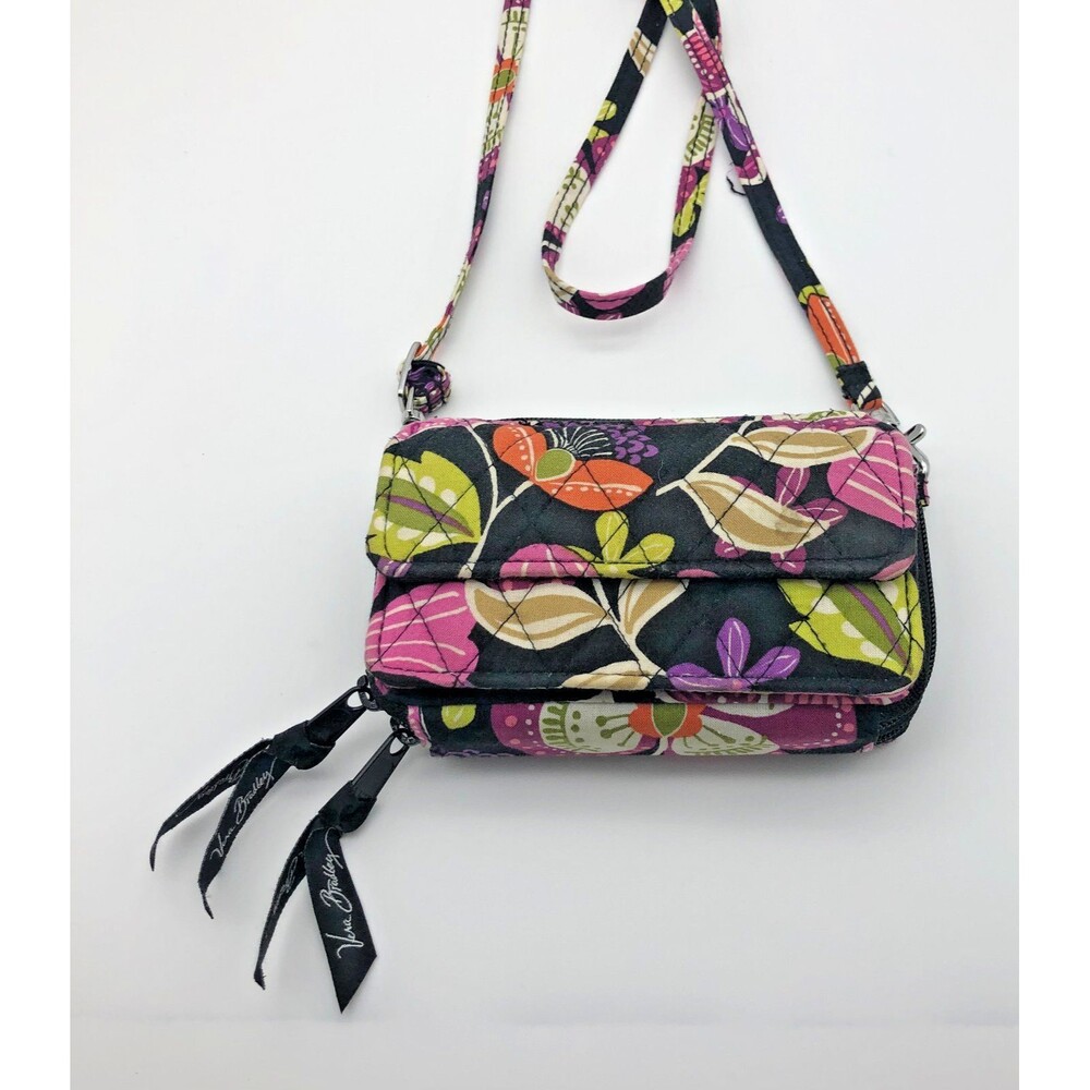 Vera Bradley All in One Crossbody Purse Bag Wallet Pirouette Pink